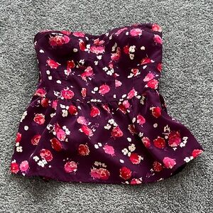 American Eagle Outfitters Purple Floral Top